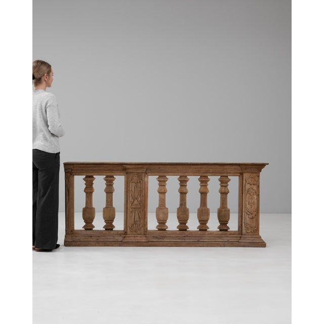 1780s French Hand-carved Oak Balustrade For Sale - Image 18 of 18