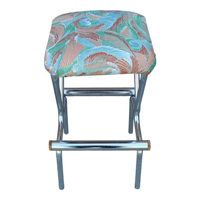 1950s Mid-Century Modern Milo Baughman Style Bar Stool For Sale