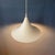 Vintage Space Age White Gloss Witch Hat Pendant Light For Sale - Image 11 of 11