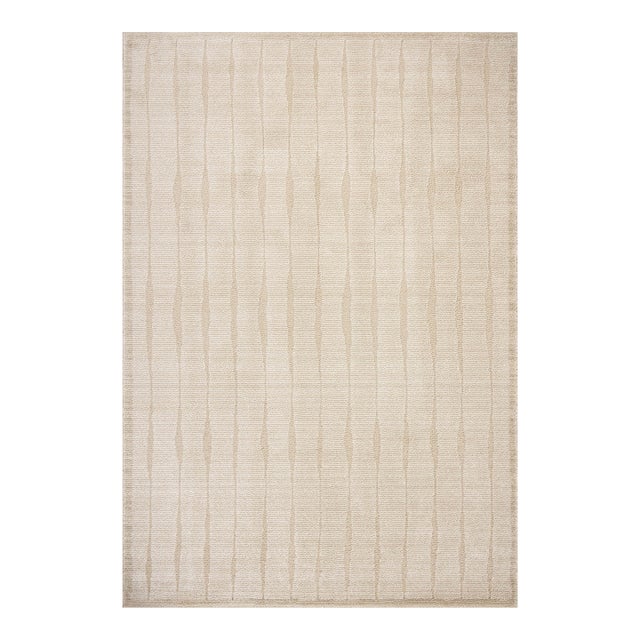 Chris Loves Julia x Loloi Calvin Ivory / Oatmeal 2'-7" x 10'-0" Runner Rug For Sale