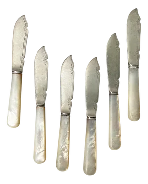 English Silver-Plated and Bakelite Knifes by Mappin and Weeb, 1950s, Set of 6