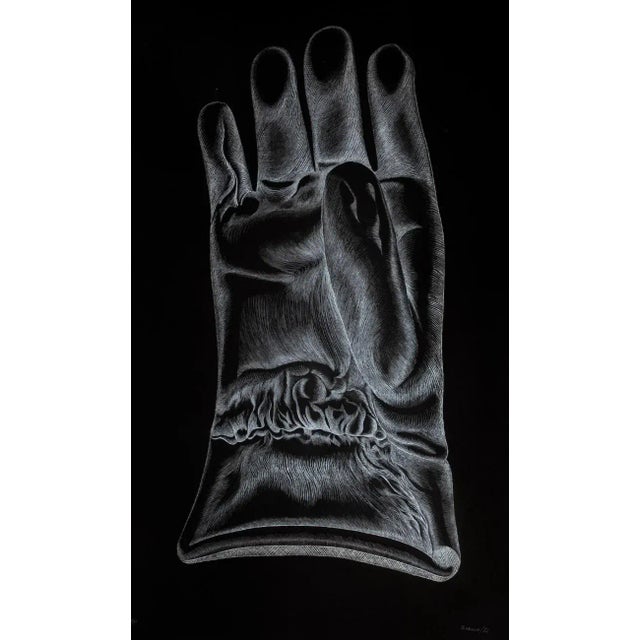 Glove is an authentic original Etching on cardboard, realized by the Italian artist Giacomo Porzano (1925-2006). Hand-...