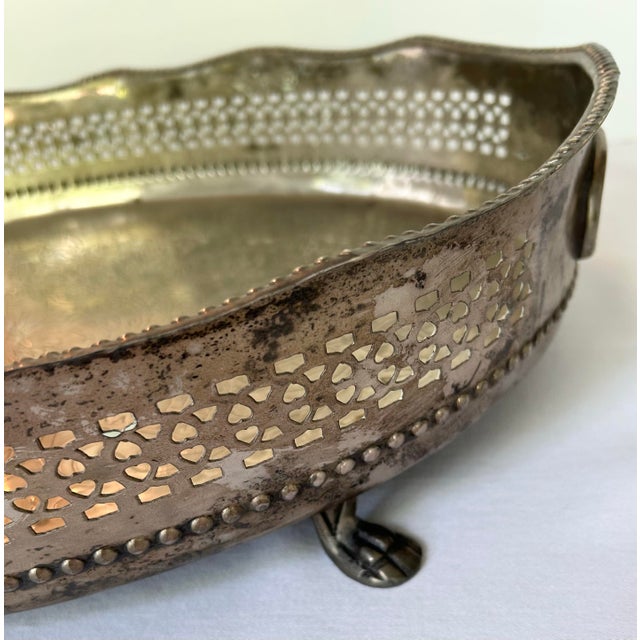 Mid 20th Century Vintage XL Castilian Imports Oval Footed Serving Tray For Sale - Image 5 of 8