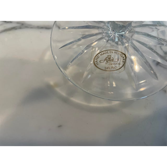 1990s Set of 8 Ajka Castille Albinka Cobalt Blue Crystal Wine Goblets, 24% Lead Crystal, Hungary For Sale - Image 9 of 9
