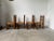 Wood Low Fireplace Chairs in style of Charles Dudouyt, 1940s, Set of 4 For Sale - Image 7 of 13