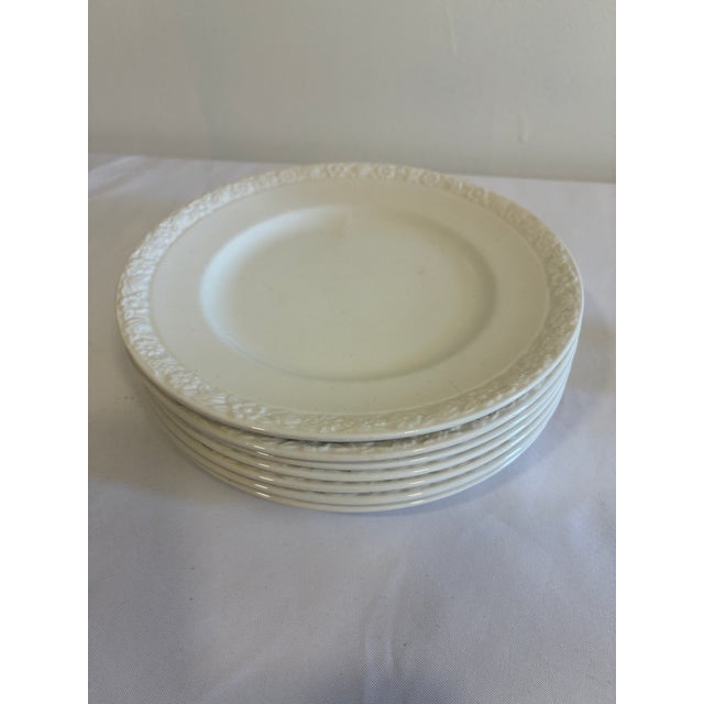 Vintage Wedgwood Embossed Bread Plates, Set of 7 For Sale - Image 10 of 11