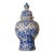 Royal Delft Vase Baluster Chinoiserie Peacock Blue and White Delftware For Sale