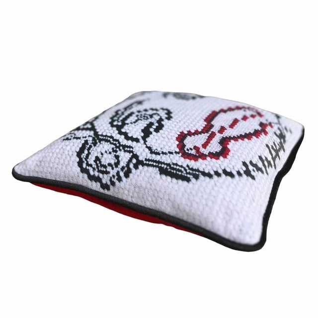 2020s Velvet Face Art "Jerome" Feather Down Pillow, Custom, Original For Sale - Image 5 of 7