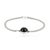 Art Deco Boho 4.9 Carats Round Cut Black Star Unisex Chain Bracelet in 925 Silver For Sale - Image 3 of 15