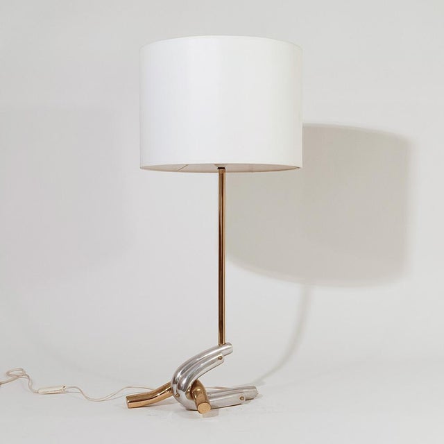 Sculptural table or table lamp in the style of David Marshall, Spain, 70s. Body with an abstract and organic shape formed...