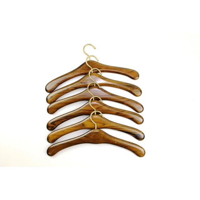 Mid-Century Modern Rosewood Hangers, 1960s, Set of 6 For Sale - Image 3 of 13