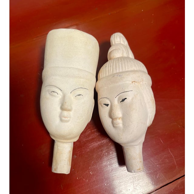 19th C. Sancai Glazed Polychrome Tang Figures, a Pair For Sale - Image 12 of 12