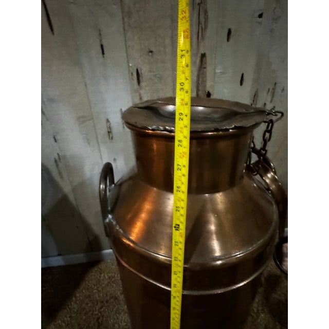 Mid 20th Century Vintage Copper Dairy Vessel Collection, 5-Piece Decorative Farmhouse Set For Sale - Image 5 of 12