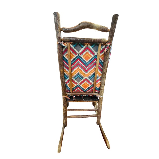 Vintage Classic American Rustic Log Rocking Chairs, a Pair For Sale - Image 4 of 11