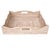 Wood Artifacts Rattan Scallop Collection Square Tray with Cutout Handles in White Wash - 20" For Sale - Image 7 of 8
