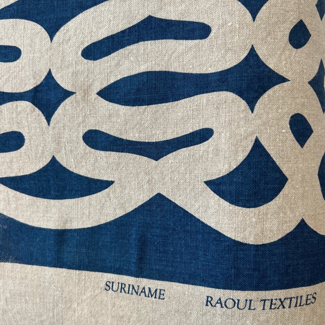 2020s Raoul Textiles Suriname Blue Linen Fabric- By the Yard For Sale - Image 5 of 7