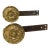 Vintage Pair Brass Medallion Curtain Tie Backs For Sale