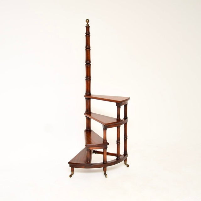 Georgian Style Library Steps, 1930 For Sale - Image 3 of 11