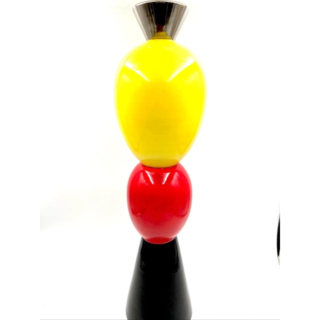 Yellow 2008 "Stoa" Memphis Style Limited Edition 10/50 Sculpture by Alessandro Mendini For Sale - Image 8 of 11