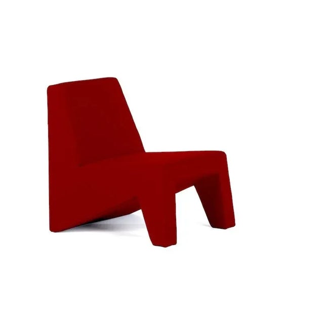 Contemporary Cubic Red Chair by Moca For Sale - Image 3 of 3