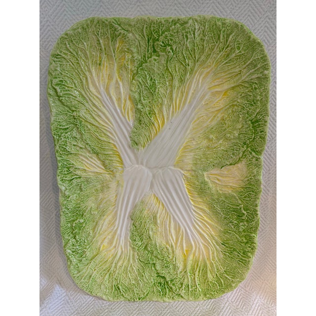 This large vintage majolica style platter is begging to be part of your majolica display. By Tastesetter Sigma, the design...