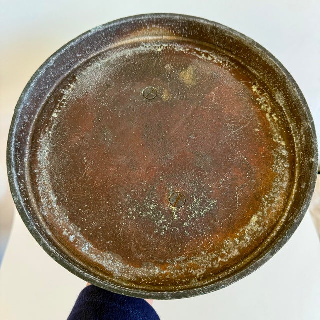 Bronze 1960s Mid Century Modern James Mont Ice Bucket Asian Aztec Mayan Patinated Bronze VTG For Sale - Image 8 of 9