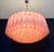 Large Pink Etched Murano Glass Tube Chandelier, 1990s For Sale - Image 4 of 18