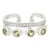 Sterling Silver August Birthstone Minimal Ring With Peridot & Zircon, Size 8.5 For Sale
