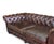 Brown Restoration Hardware Chesterfield Cognac Leather Sofa With Brass Nailhead & Casters For Sale - Image 8 of 16