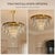 Gold Aloadecor 8-Lights Modern Antique Gold 4-Tier Round Fringe Crystal Flush Mount Ceiling Light For Sale - Image 8 of 8