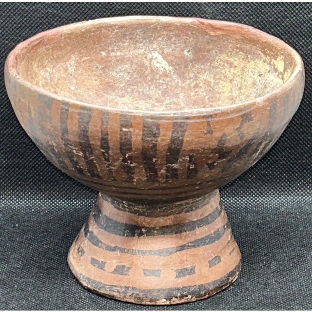 Antique Pre-Columbian Nariño Polychrome Pottery Compotera (800–1200 A.D.) This exceptional Pre-Columbian terracotta vessel...