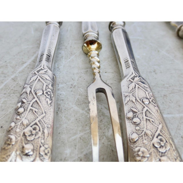 Silver Cocktail Knives and Forks -Set of 12 For Sale - Image 4 of 6