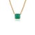 Swedish Modern Asscher Cut 3.27 Carats Emerald Solitaire Necklace in 14k Solid Gold For Sale - Image 4 of 15