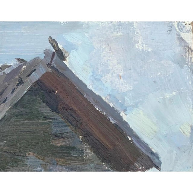 Realism Impressionism Oil Painting: Ukrainian Rural Landscape, 1970s For Sale - Image 3 of 6