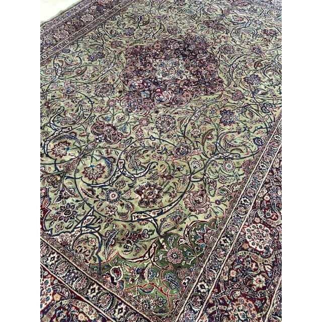 Persian 1970s Signed Persian Kazvin 9'6" X 13' For Sale - Image 3 of 13