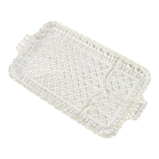 Vintage Star Burst Glass Bathroom Tray Chairish