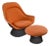 1972 Original Warren Platner for Knoll Orange Easy Chair and Ottoman For Sale