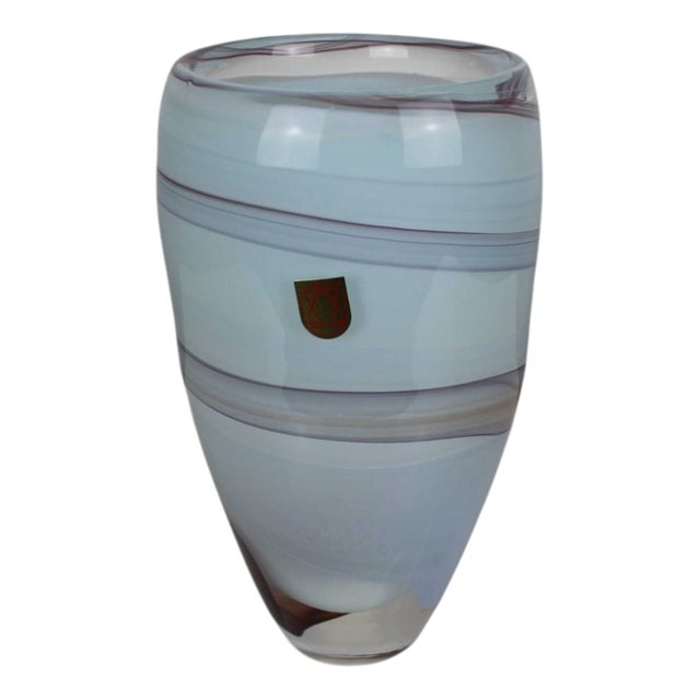 Bue Ruby Glass Vase, 1960s For Sale