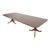 Kindel Furniture Georgian Banded Mahogany Double Pedestal Extension Dining Table, Newly Refinished For Sale