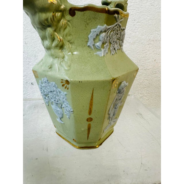 Antique Ceramic Pitcher For Sale - Image 4 of 7