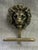 Vintage Brass Lion Head Coat Hooks, 1940s, Set of 2 For Sale - Image 4 of 15