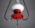 Mid-Century Italian Pendant Lamp in Red Metal and Opaline Glass, 1950s For Sale - Image 4 of 7