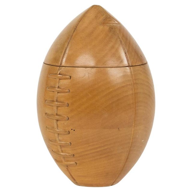 Mid-Century Rugby Ball Ice Bucket in Wood from Bint Firenze, Italy, 1970s For Sale - Image 18 of 18