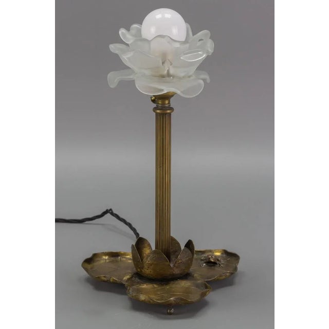 Art Nouveau Brass Table Lamp with Frog, 1930s For Sale - Image 18 of 18