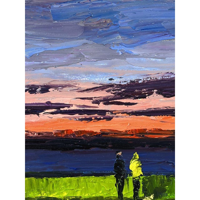 Oil Painting Wide River at Sunset Boris Serdyuk For Sale - Image 4 of 11