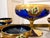 1920s Vintage Venetian Tre-Fuochi Murano Dessert Set with Fruit Goblet and Coupes in Cobalt Blue and 24kt Gold-Plated Enamel, 1920s, Set of 7 For Sale - Image 5 of 9