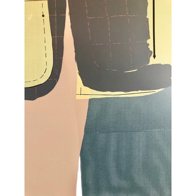 Late 20th Century David Prentice, Large Pop Art Abstract Figure Digital Barcode Silkscreen Screenprint 80s Memphis, 1981 For Sale - Image 5 of 9