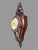 Victorian Vintage Floral Carved Wall Hanging Clock Sweden Westerstrand For Sale - Image 3 of 10