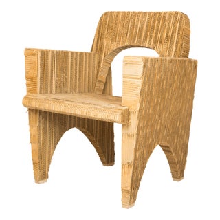 Mid Century Frank Gehry Style Cardboard Chair For Sale