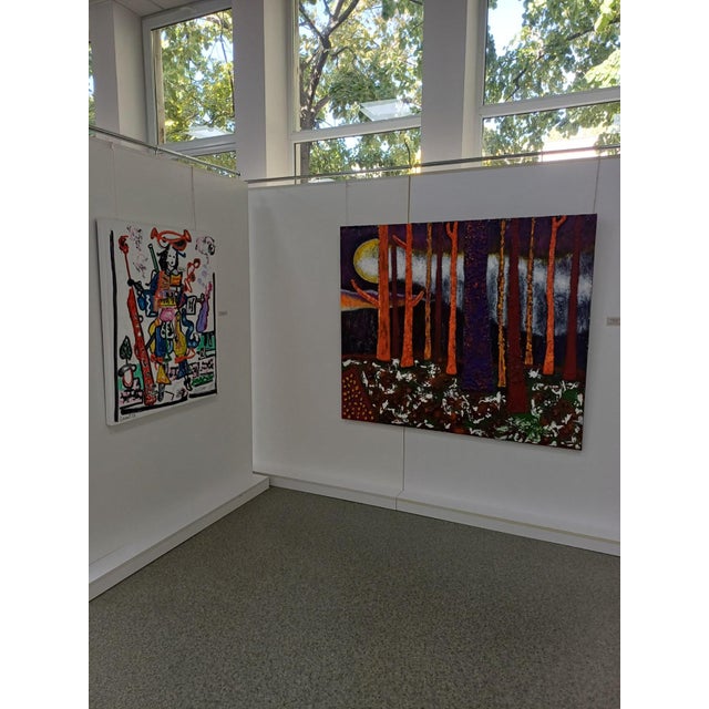 "Enchanted Forest" - Large Contemporary Abstract Landscape Painting by Diane Grant For Sale - Image 13 of 14